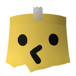 Sticky note with normal face