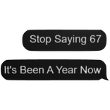 Stop Saying 67 it's Been A Year Now Text