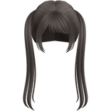  ୨୧ straight doll pigtails in ash brown