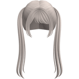 ୨୧ straight doll pigtails in platinum white