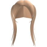 straight high pigtails in blonde 