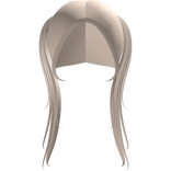 straight high pigtails in pastel blonde