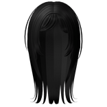 ୨ৎ straight hime w/ wispy side bangs in black