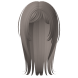 ୨ৎ straight hime w/ wispy side bangs in dust brown