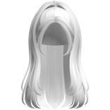 Straight Layered High Ponytail White