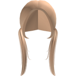 straight low pigtails in blonde