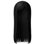 ☆ straight slicked y2k haircut black