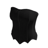 Strapless Boned Corset Top (Black)