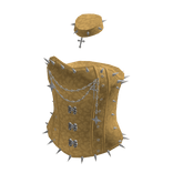 Strapless Corset Top with Chain Trim (Yellow)