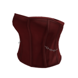 Strapless Corset Top with Side Chain (Burgundy)
