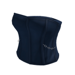 Strapless Corset Top with Side Chain (Navy)