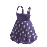 Strappy Dress with Ghost Print (Purple)