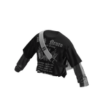 💗Streetwear Layered Longsleeve w/ Bag _ Black