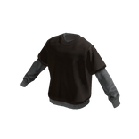 Streetwear Layered T-Shirt (Dark Brown)