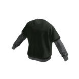 Streetwear Layered T-Shirt (Dark Green)