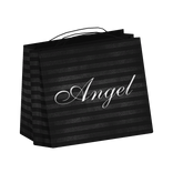 striped angel shopping bags