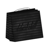 striped blankshell shopping bags