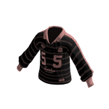 Striped Collared Sweater w/ 55 Print (Pink)