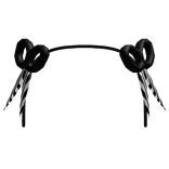 striped gothic lolita scissors headpiece