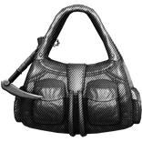 Striped Handheld Streetwear Cargo Bag w/ Scythe