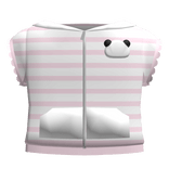 ♡ striped panda hoodie in pink