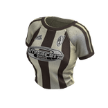 Striped Sporty Tee (Cream Brown)