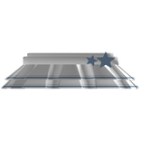 ♡・Striped Star Skirt・Kpop Ruffled & Pleated ・Blue