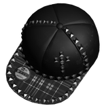 Studded Black Plaid Scene Snapback