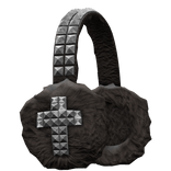 Studded Cross Earmuffs Brown