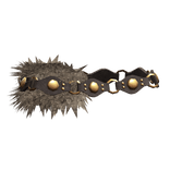 Studded Fur Belt in Gold