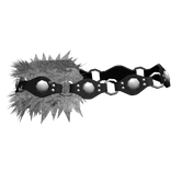 Studded Fur Belt in Silver