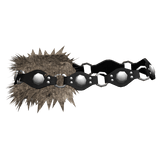 Studded Fur Belt in Silver