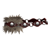 Studded Fur Belt in Silver