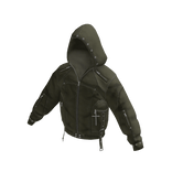 Studded Hooded Zip Jacket (Green)
