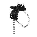 Studded Spiked Chained Shoulder Epaulette - Left