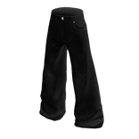 Washed Black Denim Baggy Jeans