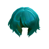 sturdy short blue ponytail hair