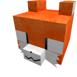 Stylised blocky cat head