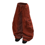 Stylish Baggy Pants (Black Orange)