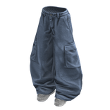 Stylish Baggy Pants (White Baby Blue)