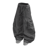 Stylish Baggy Pants (White Light Grey)