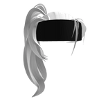 Stylish High Side Ponytail - White