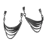 Stylish Waist Suspender Chrome Drip Y2K Grey