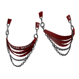 Stylish Waist Suspender Chrome Drip Y2K Red