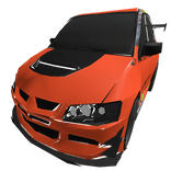 Stylized Orange Sports Car