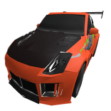 Stylized Orange Sports Car