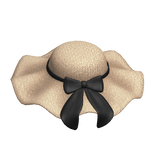 Summer Beach Hat w/ Black Bow