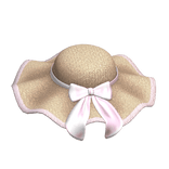 Summer Beach Hat w/ Pink Bow