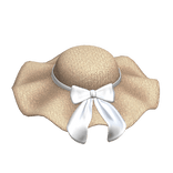 Summer Beach Hat w/ White Bow