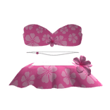 Summer Beach Set w/ Hibiscus Waist Chain (Pink)